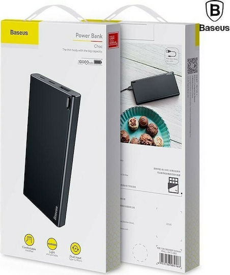 Baseus Power Bank 10000mAh with USB-A Port and 2 USB-C Ports Black vue 4