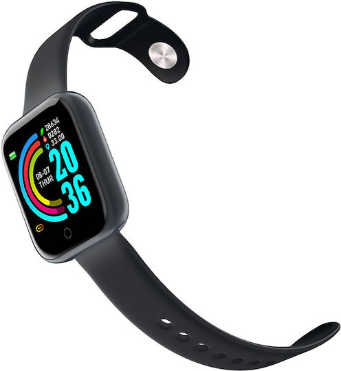 Celly TRAINERBEAT Smartwatch (Black / Orange Strap) view 2
