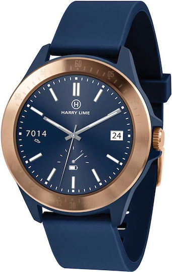 Harry Lime Aluminium 46mm Smartwatch with Heart Rate Monitor (Blue) view 1