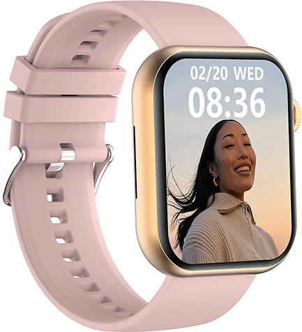 Egoboo GW41 Smartwatch with Heart Rate Monitor (Pink) view 3