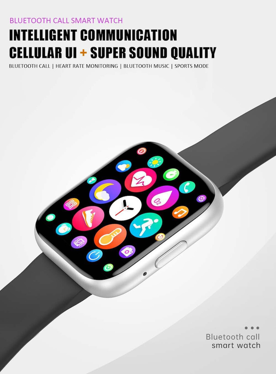TrendFIT Aluminium Smartwatch with Heart Rate Monitor (Silver) view 2