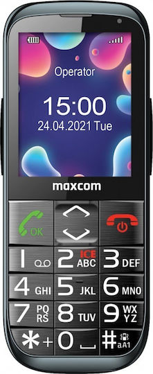 MaxCom MM724 Dual SIM (64MB/125MB) Mobile with Large Buttons (German Menu German Menu) Black view 2