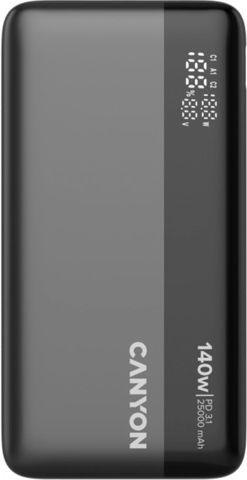 Canyon OnPower 25000mAh 140W with USB-A Port and 2 USB-C Ports Power Delivery / Quick Charge 3.0 Gray view 2