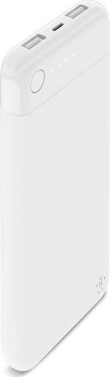 Belkin Boost Charge Lightning Connector Power Bank 10000mAh with 2 USB-A Ports White
