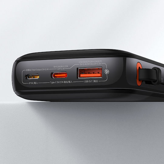 Baseus Qpow Pro Overseas Edition Power Bank 10000mAh 20W with USB-A Port and USB-C Port Power Delivery / Quick Charge 3.0 Black vista 2