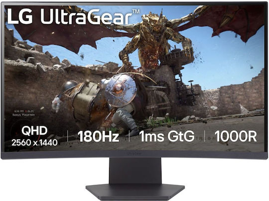 LG UltraGear 27GS60QX-B VA HDR Curved Monitor 27" QHD 2560x1440 180Hz with Response Time 1ms GTG view 1