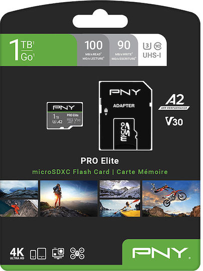 PNY Pro Elite SDXC 1TB Class 10 U3 V30 A2 UHS-I view 3
