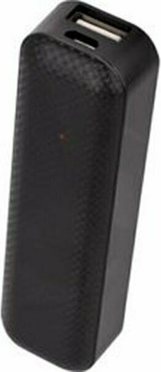 Setty Travel Battery Mini Power Bank 2600mAh with USB-A Port Black