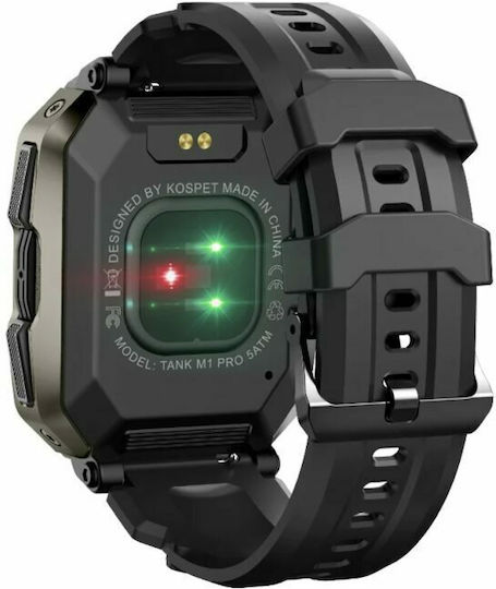 Kospet Tank M1 Pro 43mm Waterproof Smartwatch with Heart Rate Monitor (Black) view 3