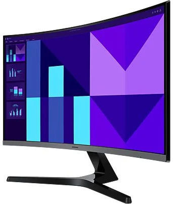 Samsung Essential Monitor S3 27D392 VA Curved Monitor 27" FHD 1920x1080 with Response Time 4ms GTG view 3