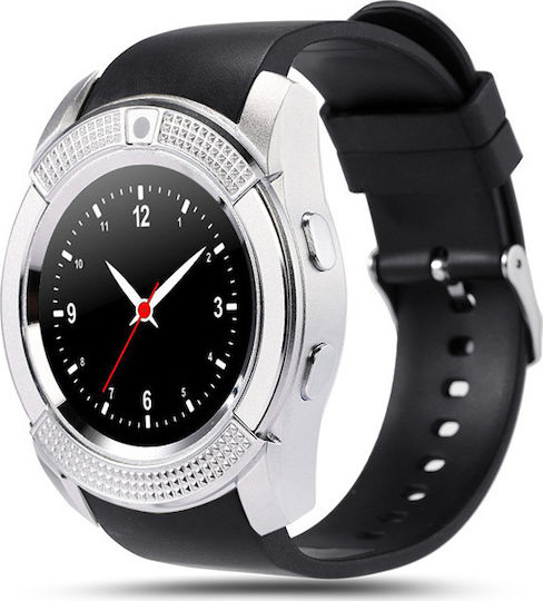 V8 54mm Smartwatch with SIM (Silver) view 1