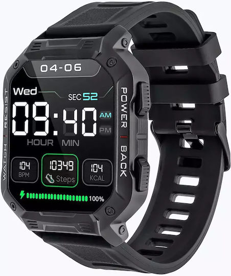Watchmark Outdoor Ultra Smartwatch with Heart Rate Monitor (Black) view 2