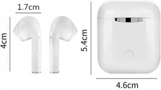 MKJ-I9 In-ear Bluetooth Handsfree Earphones with Charging Case White view 7