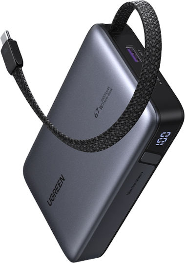 Ugreen PB550 Power Bank 20000mAh 67W with USB-A Port and USB-C Port Power Delivery Gray view 3