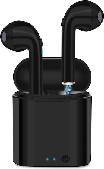 i7s Earbud Bluetooth Handsfree Earphones with Charging Case Black view 3