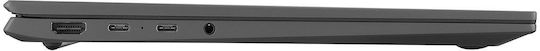 LG Gram 15Z90R-N.APC4U1 15.6" IPS (i5-1340P/16GB/256GB SSD/W11 Pro) Charcoal Gray (US Keyboard) vue 6