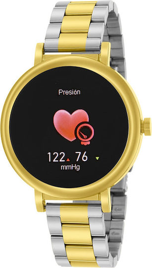 Marea Β61002 40mm Smartwatch with Heart Rate Monitor (Gold / Silver) view 1