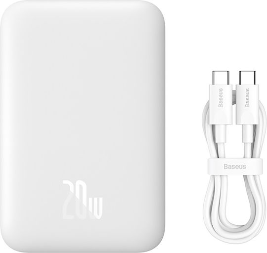 Baseus Mini MagSafe Power Bank 6000mAh 20W with USB-C Port White view 2