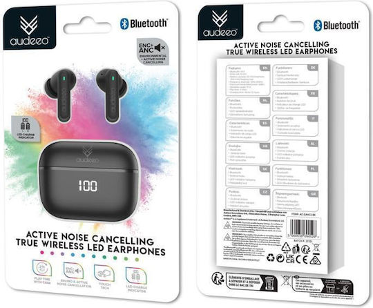 Audeeo AO-EANC2 In-ear Bluetooth Handsfree Earphones with Charging Case Black view 5