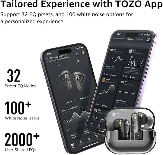 Tozo AeroSound 3 Earbud / In-ear Bluetooth Handsfree Earphones with Sweat Resistance and Charging Case White view 3