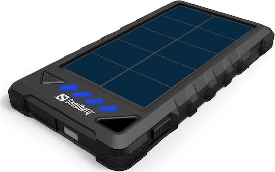 Sandberg Outdoor Solar Power Bank 8000mAh with 2 USB-A Ports Black view 3