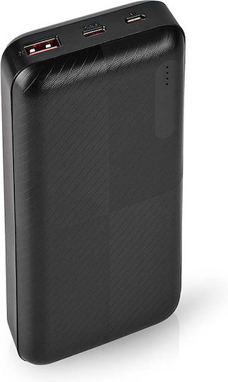 Nedis UPBKPD20000 Power Bank 20000mAh 18W with USB-A Port and USB-C Port Power Delivery Black vue 2