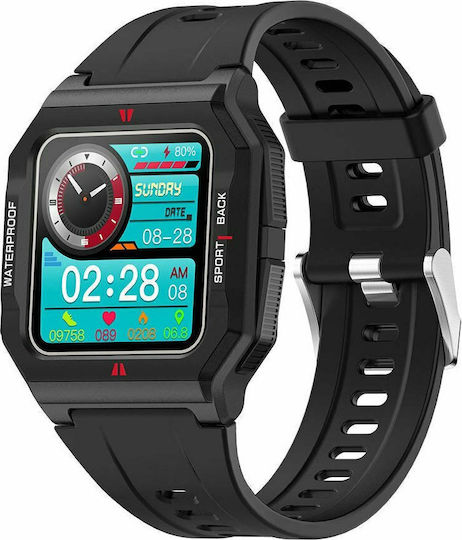 Colmi P10 46mm Smartwatch with Heart Rate Monitor (Black)