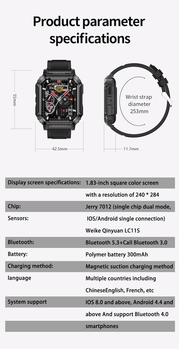 TaNK Aluminium Smartwatch with Heart Rate Monitor (Silver) view 2