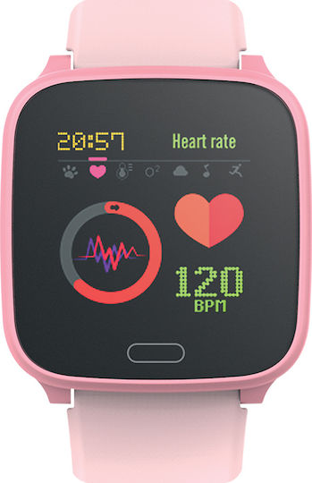 Forever JW-100 Smartwatch with Heart Rate Monitor (Pink) view 2