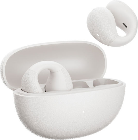 QCY Crossky C10 Open Ear Bluetooth Handsfree Headphones with Sweat Resistance and White Charging Case