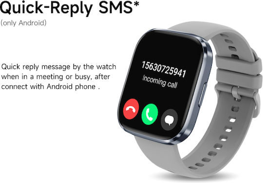 Naxius NXSTC-33 Smartwatch with Heart Rate Monitor (Black) view 9