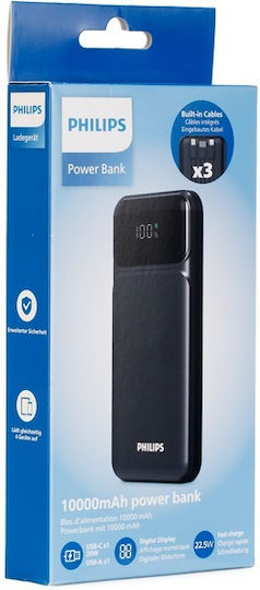 Philips DLP1922 Power Bank 10000mAh with USB-A Port and USB-C Port Black view 8