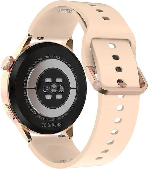 Nubi Dt4+ Smartwatch Bluetooth Talk Pulse Calories Ips Display Gps Tracker Remote Camera Voice Assistant Rose Ash view 4