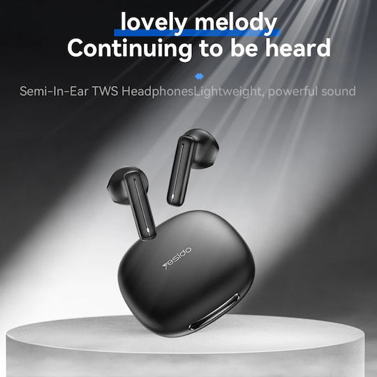 Yesido TWS25 In-ear Bluetooth Handsfree Earphones with Charging Case Black view 3