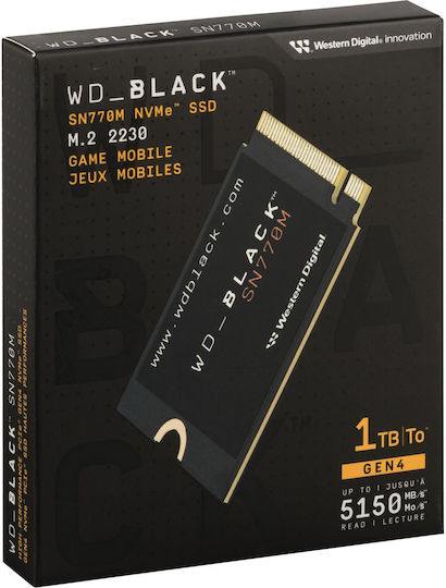 Western Digital SN770M SSD 1TB M.2 Type with PCI Express 4.0 Connection WDBDNH0010BBK-WRSN view 2