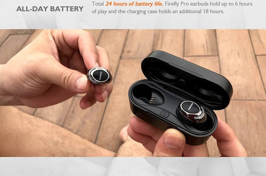 Jabees Firefly Pro In-ear Bluetooth Handsfree Earphones with Charging Case Black view 9