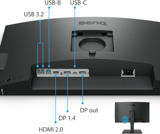 BenQ PD2506Q IPS HDR Monitor 25" QHD 2560x1440 with Response Time 5ms GTG view 5