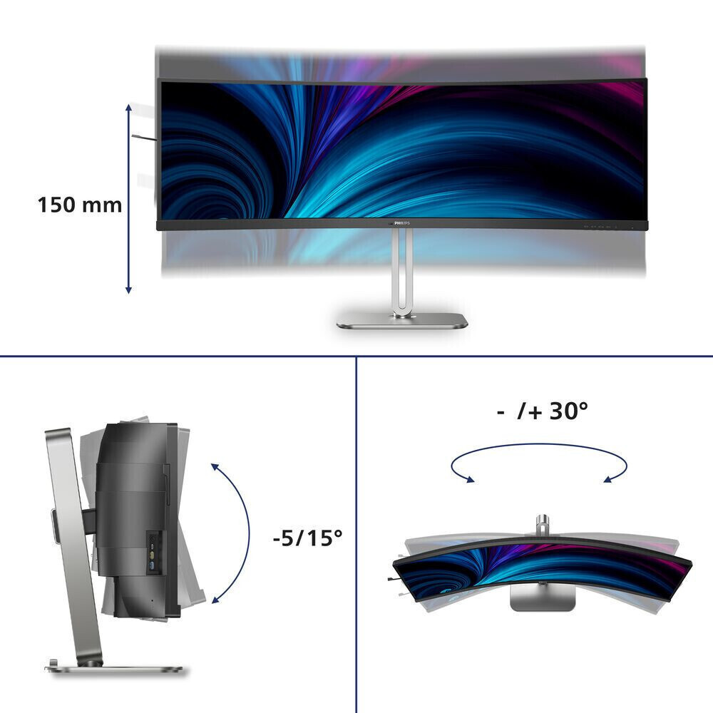 Philips 49B2U5900C Ultrawide VA HDR Curved Monitor 48.8" 5120x1440 with 4ms GTG Response Time view 3