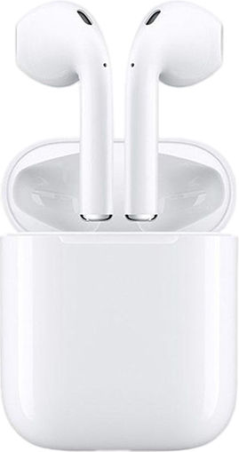 SPM I12 Earbud Bluetooth Handsfree Earphones with Charging Case White view 1