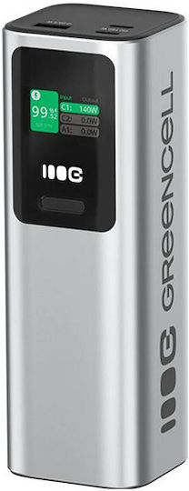 Green Cell PowerPlay Ultra 25200mAh 140W with USB-A Port and USB-C Port Gray