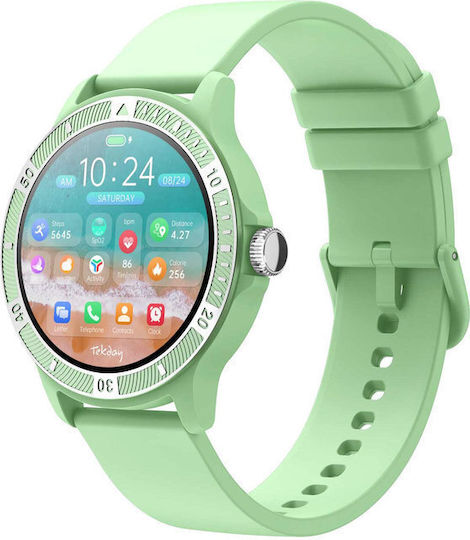 Tekday 656527 42mm Smartwatch with Heart Rate Monitor (Green) view 2