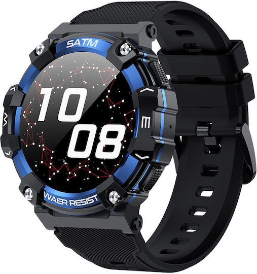 Pg666 1.39 Inch Tft Screen Bluetooth Call Smart Watch Support Heart Rate Blood Pressure Monitoring Black Blue