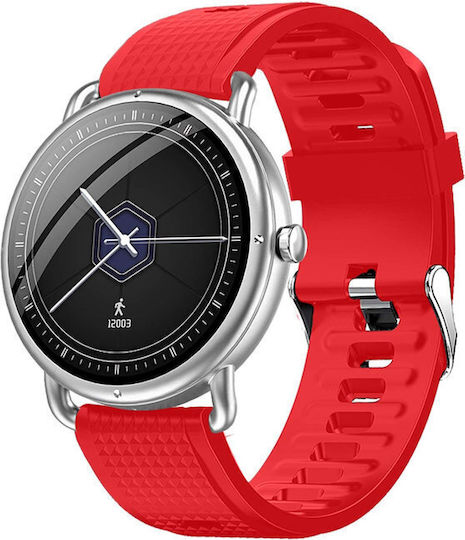 DAS.4 SG65 Smartwatch with Heart Rate Monitor (Black/Red) view 4
