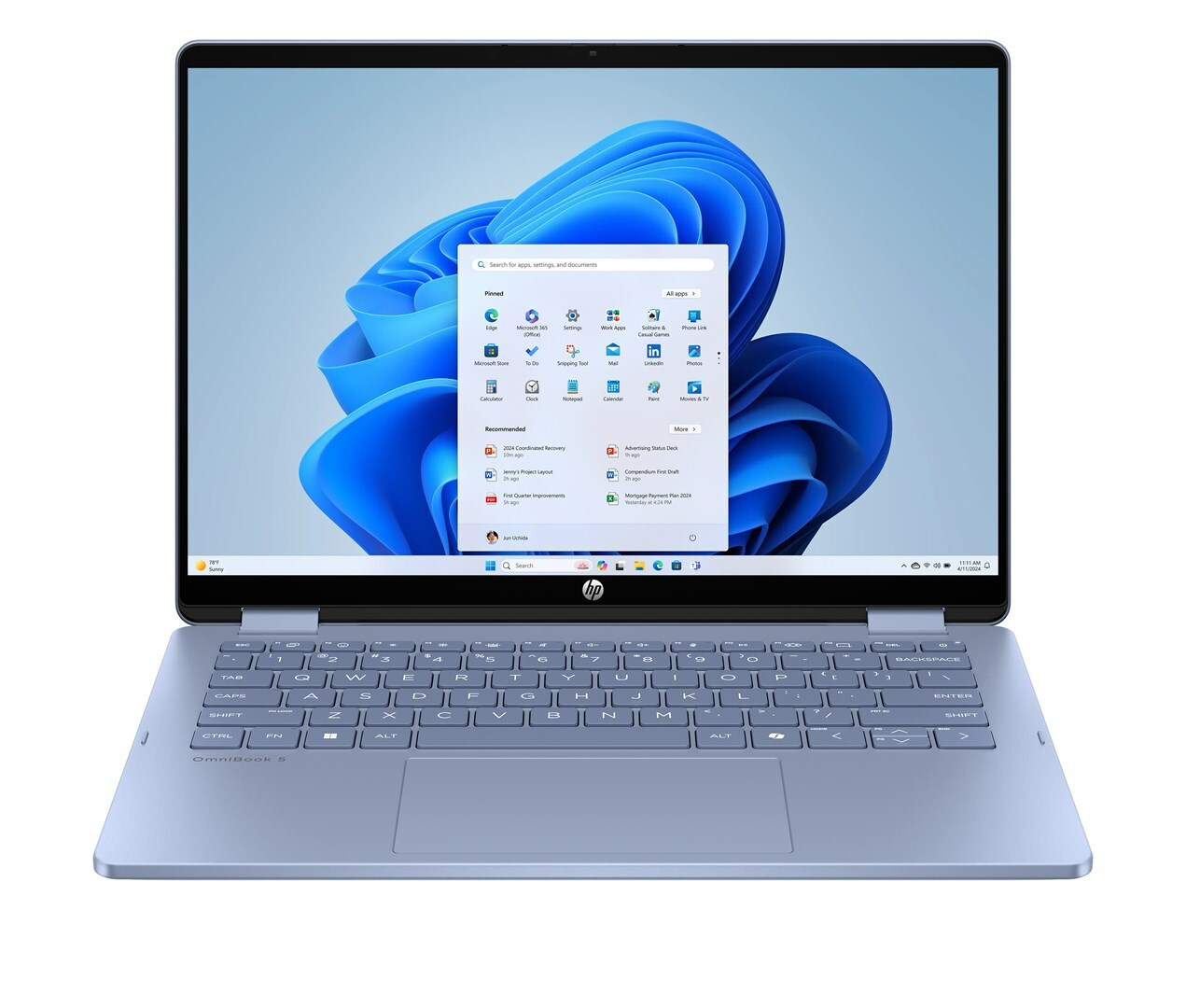 HP OmniBook 5 Flip 14-fp0004nw 14" FHD+ Touchscreen (Core 5-120U/16GB/512GB SSD/W11 Home) (US Keyboard) view 6