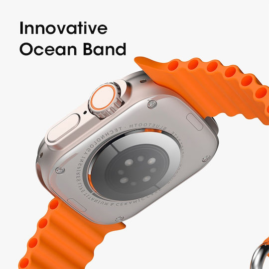 Microwear DT9 Ultra 42mm Smartwatch with Heart Rate Monitor (Orange) view 4