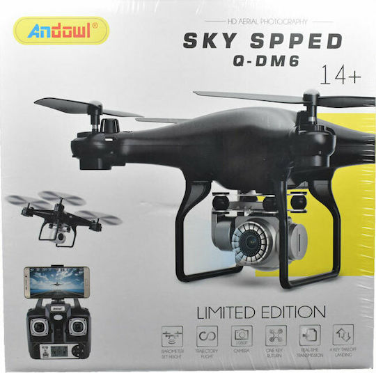 Andowl DM6 Drone 2.4 GHz with 720p Camera and Controller Black view 4