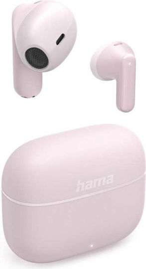 HAMA Freedom Light II Earbud Bluetooth Handsfree Earphones with Charging Case Pink view 1