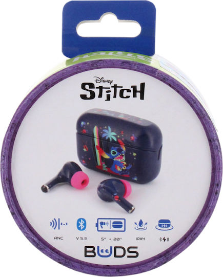 Exquisite Gaming Lilo & Stitch: Midnight Stitch In-ear Bluetooth Handsfree Earphones with Sweat Resistance and Charging Case Blue