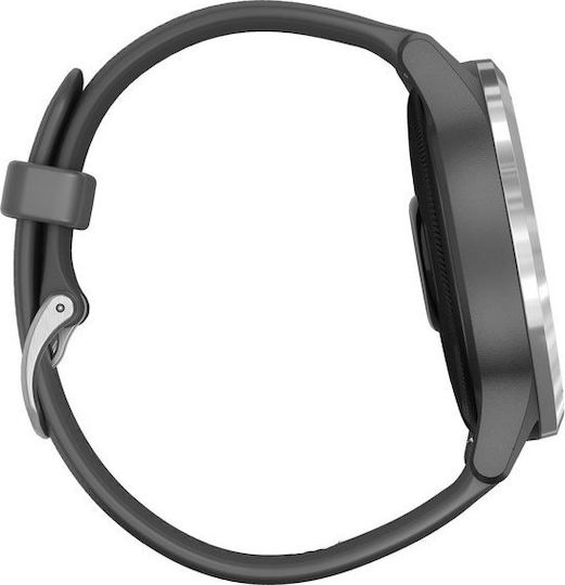 Garmin Vivoactive 4 Stainless Steel 45mm Waterproof Smartwatch with Heart Rate Monitor (Shadow Gray/Silver) view 6