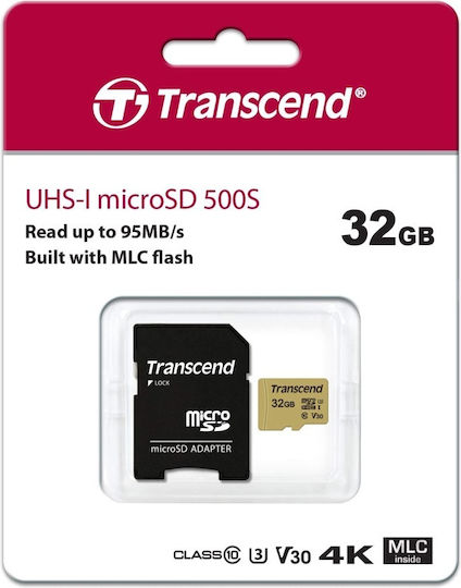 Transcend 500S microSDHC 32GB U3 V30 UHS-I 95MB/s with Adapter Ansicht 4